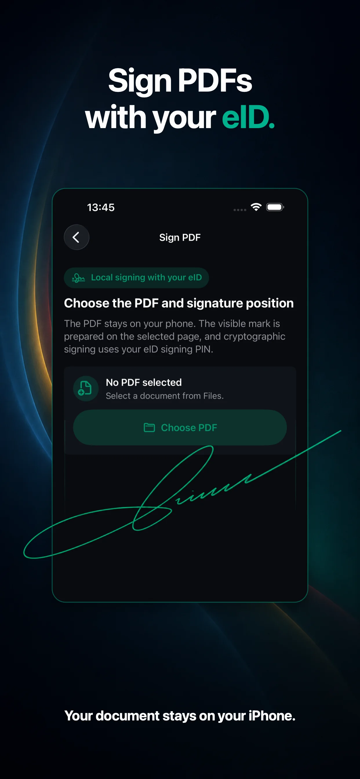 PDF signing flow